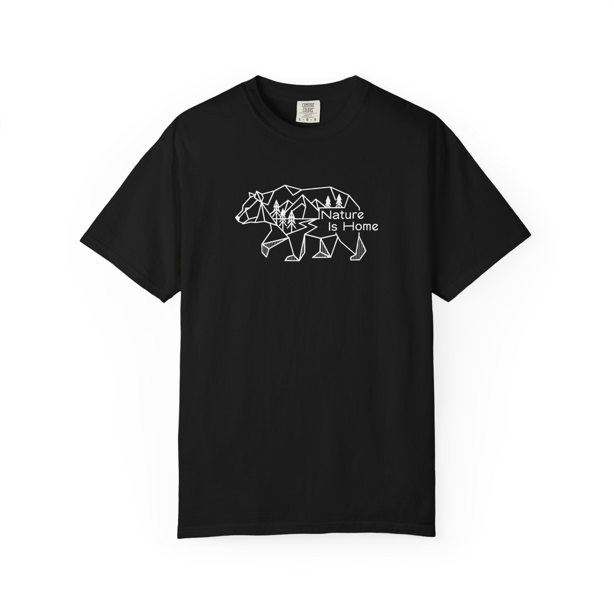 Bear silhouette filled with forest pattern_Nature Is Home Dark