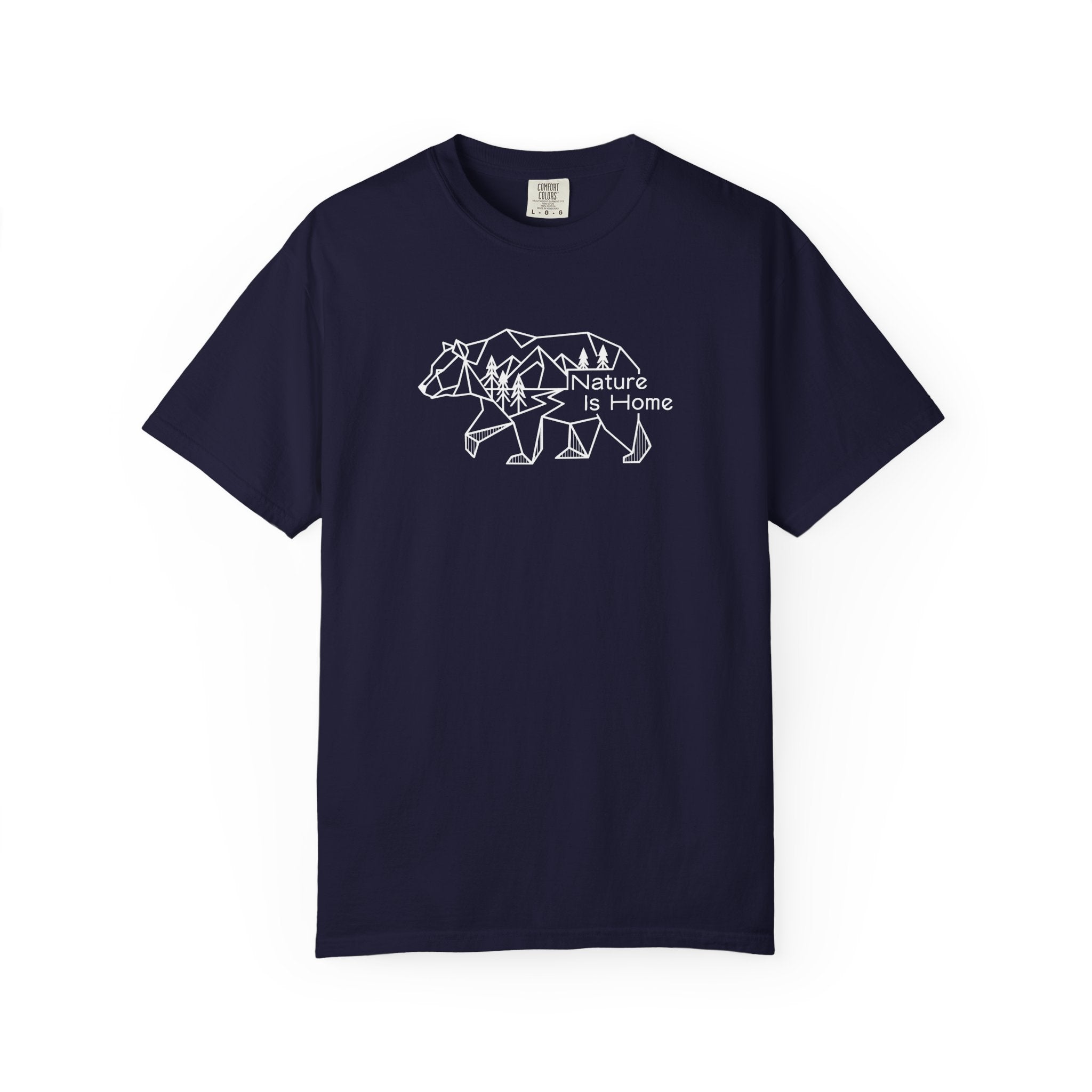 Bear silhouette filled with forest pattern_Nature Is Home Dark