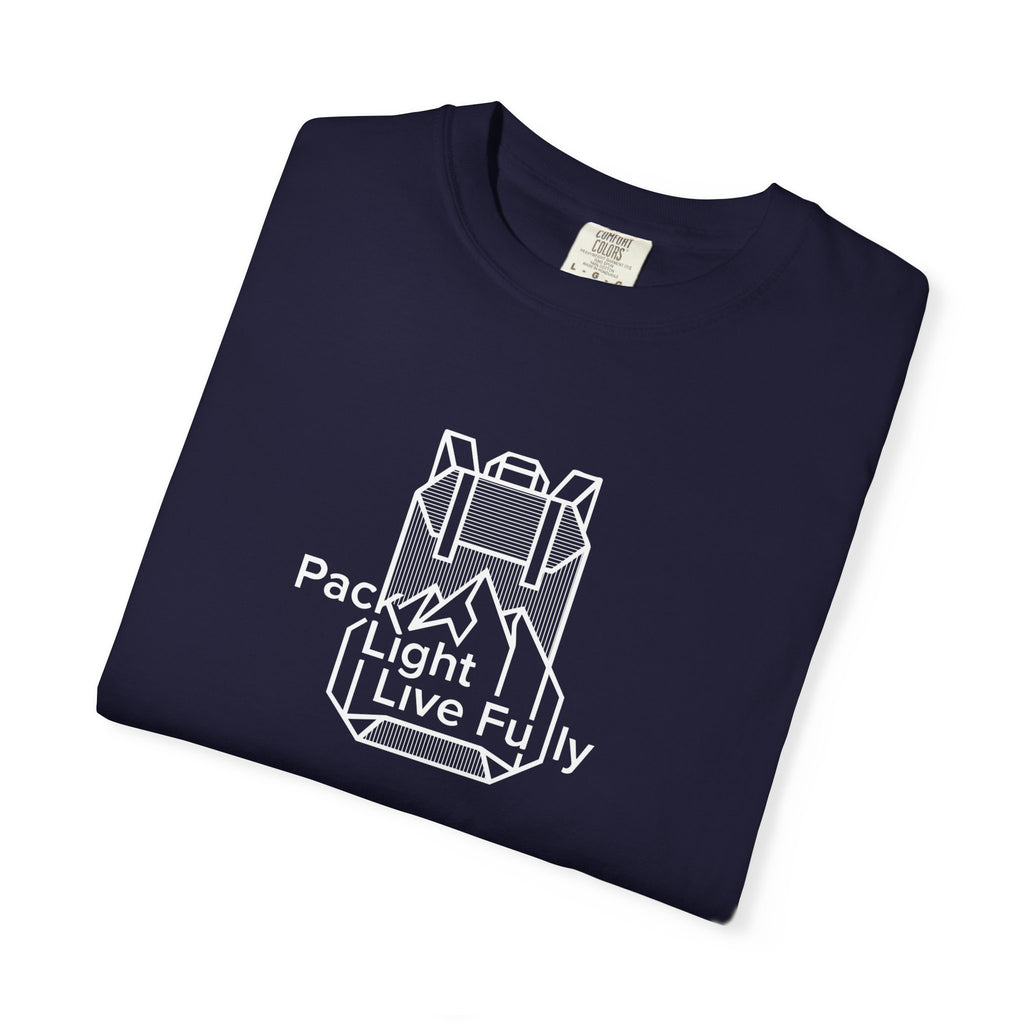 Backpack outline with mountain inside Dark