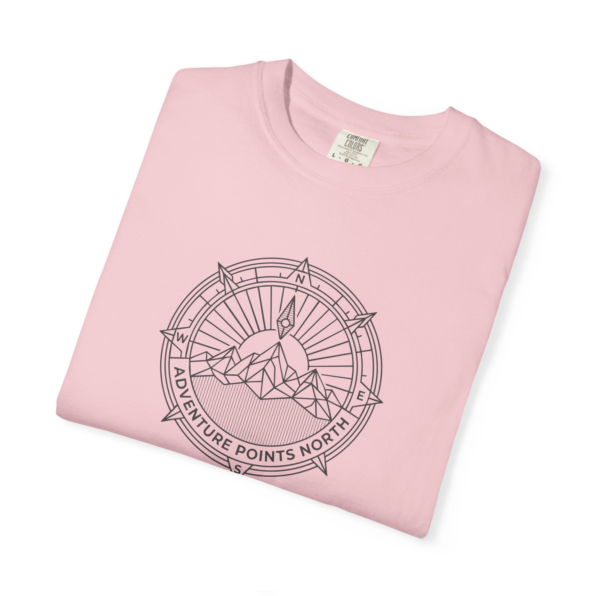 Compass merged with mountain outline