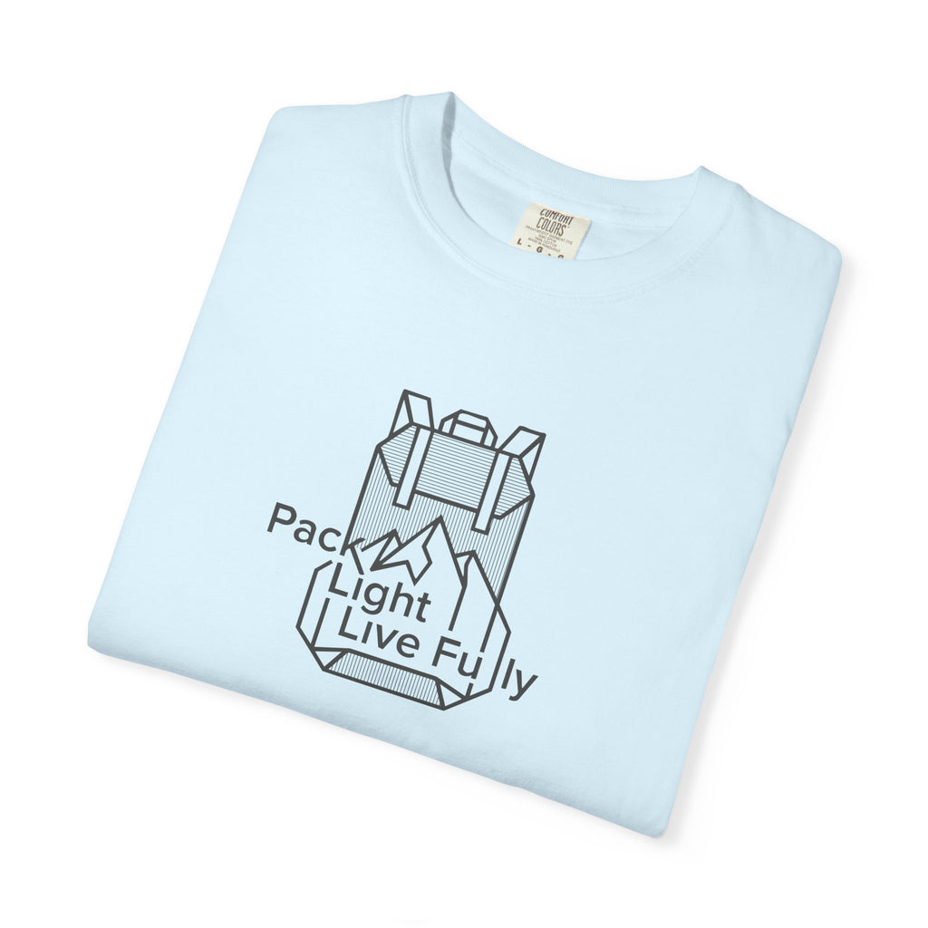 Backpack outline with mountain inside