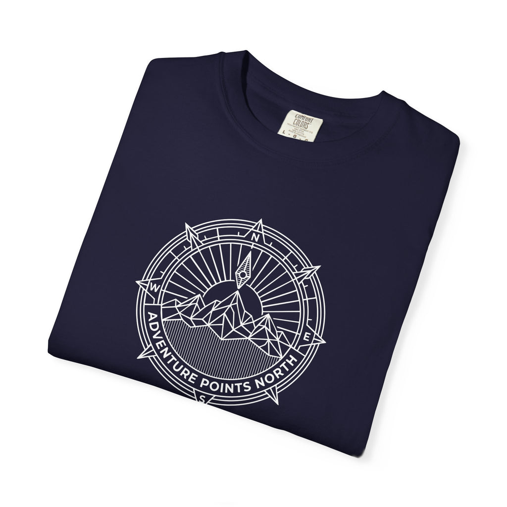Compass merged with mountain outline Dark