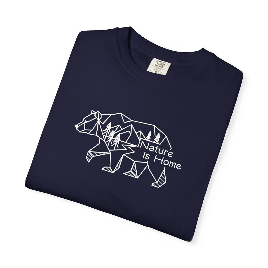 Bear silhouette filled with forest pattern_Nature Is Home Dark