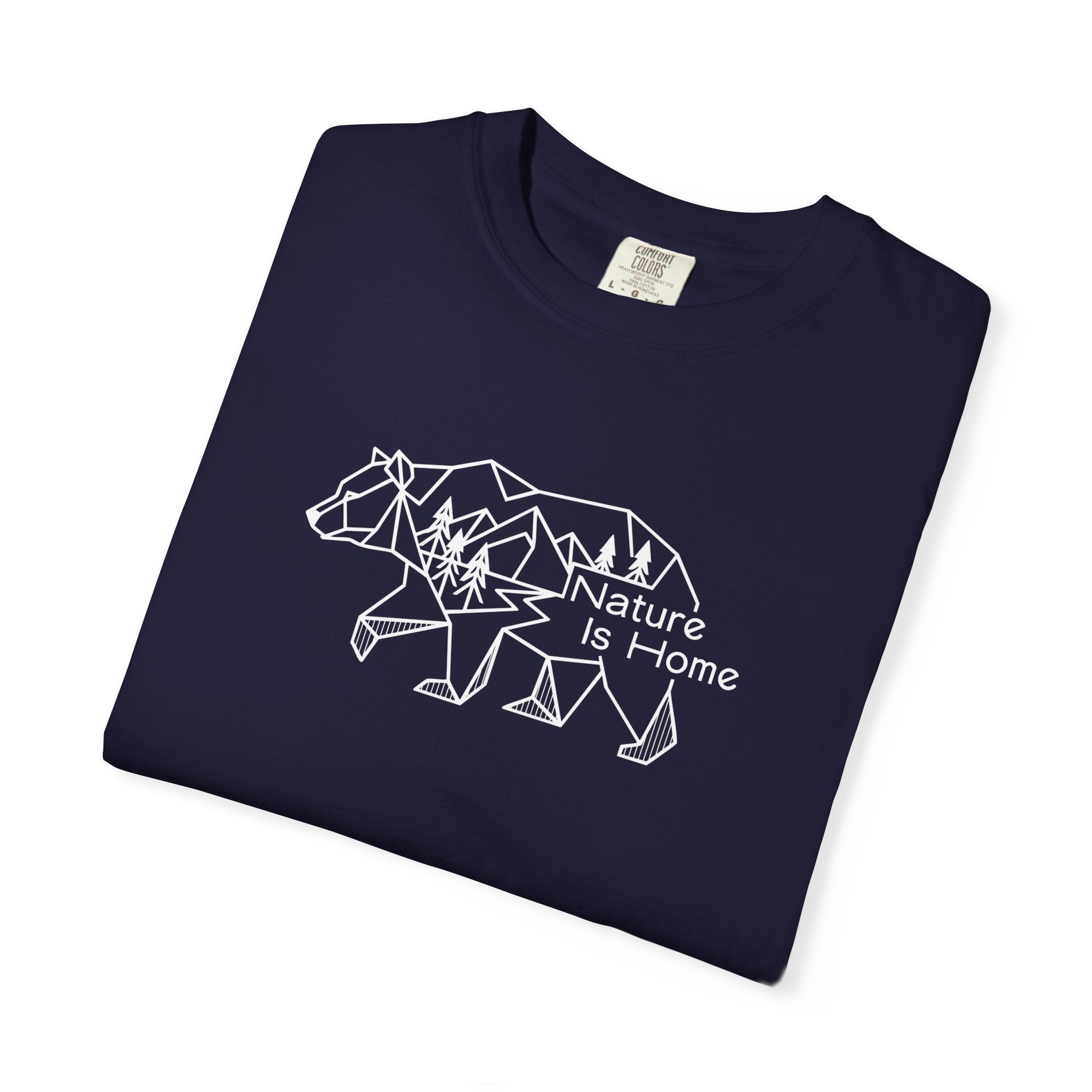 Bear silhouette filled with forest pattern_Nature Is Home Dark