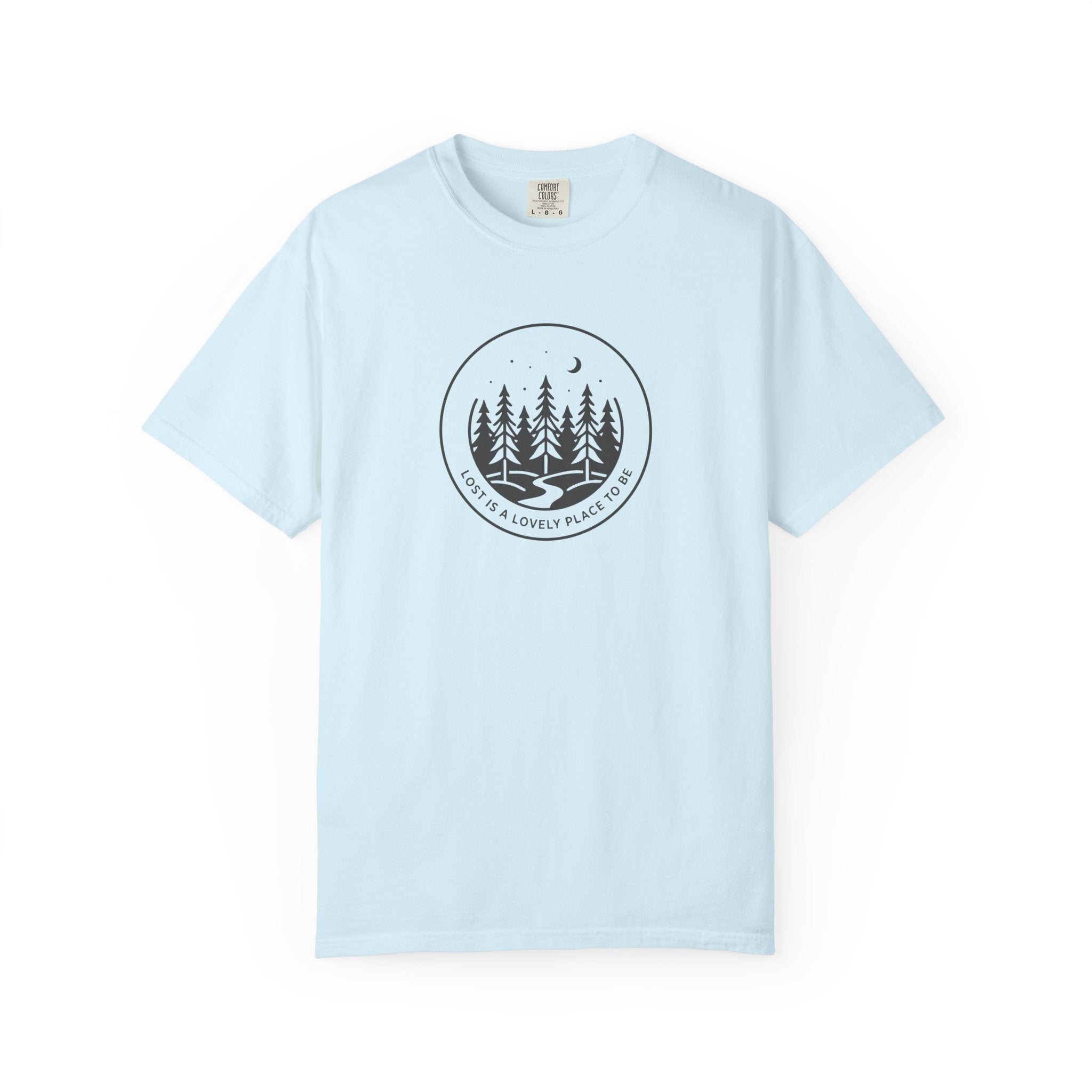 Minimal pine forest inside a circle