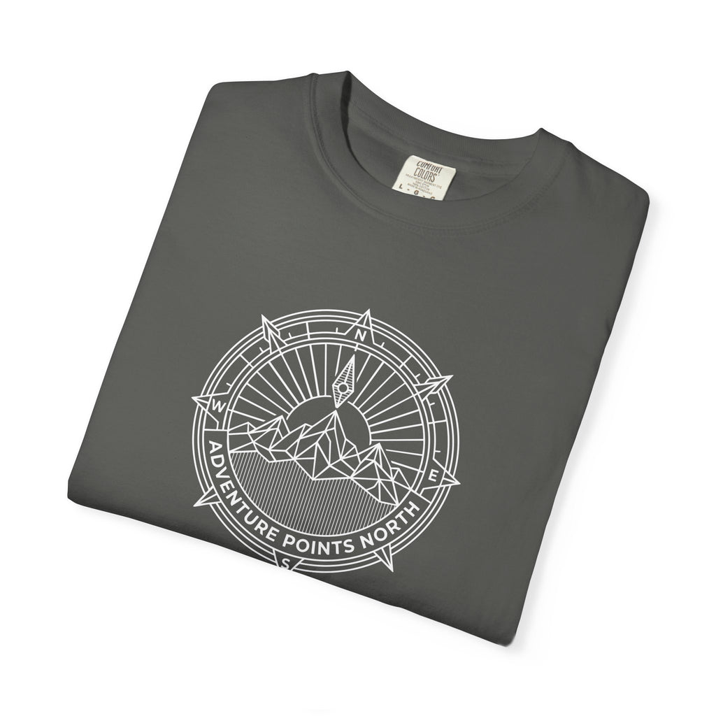 Compass merged with mountain outline Dark