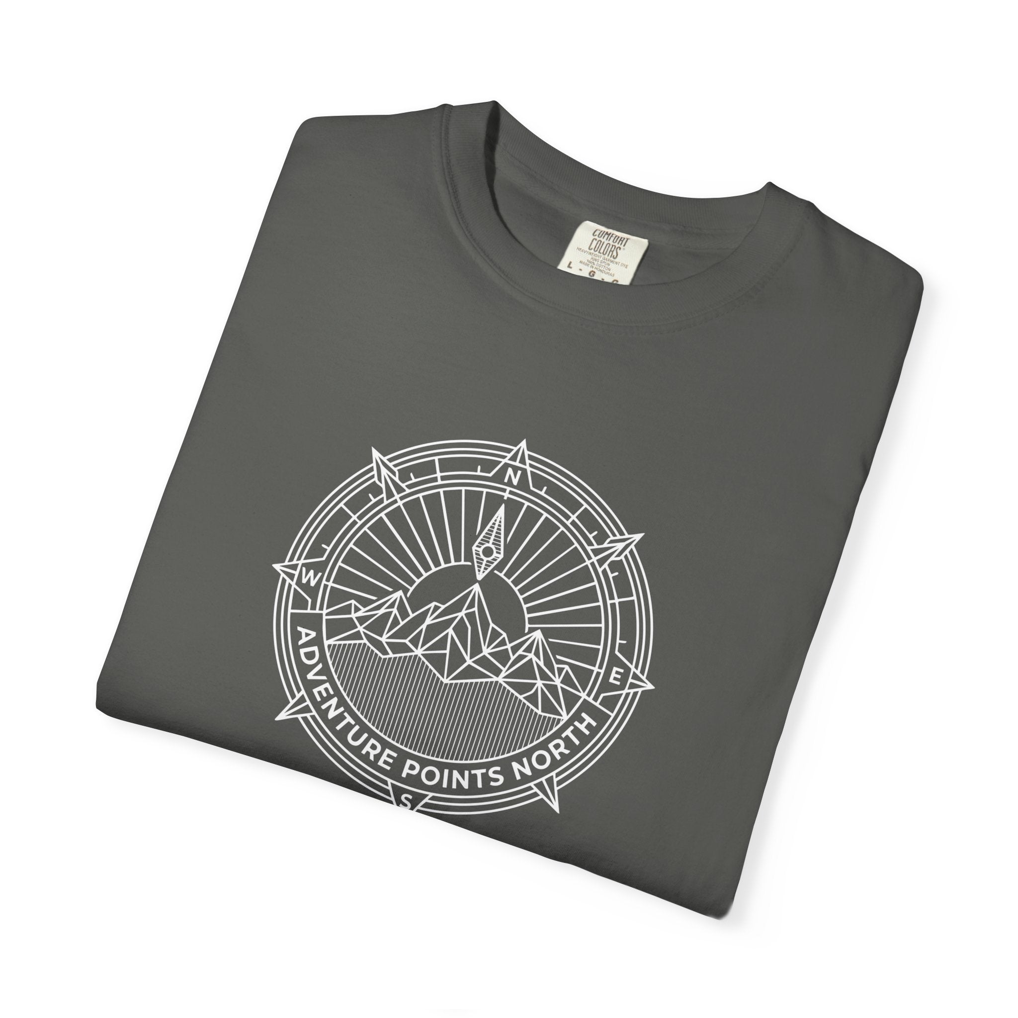 Compass merged with mountain outline Dark
