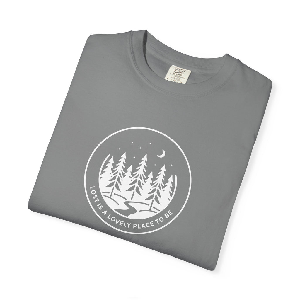 Minimal pine forest inside a circle Dark