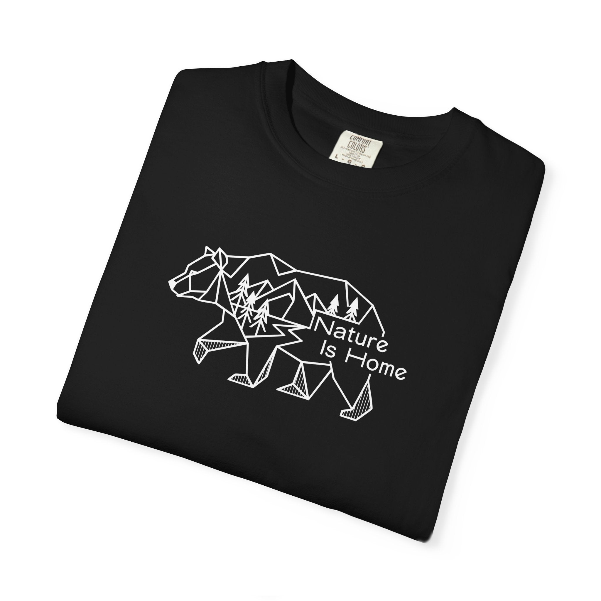 Bear silhouette filled with forest pattern_Nature Is Home Dark