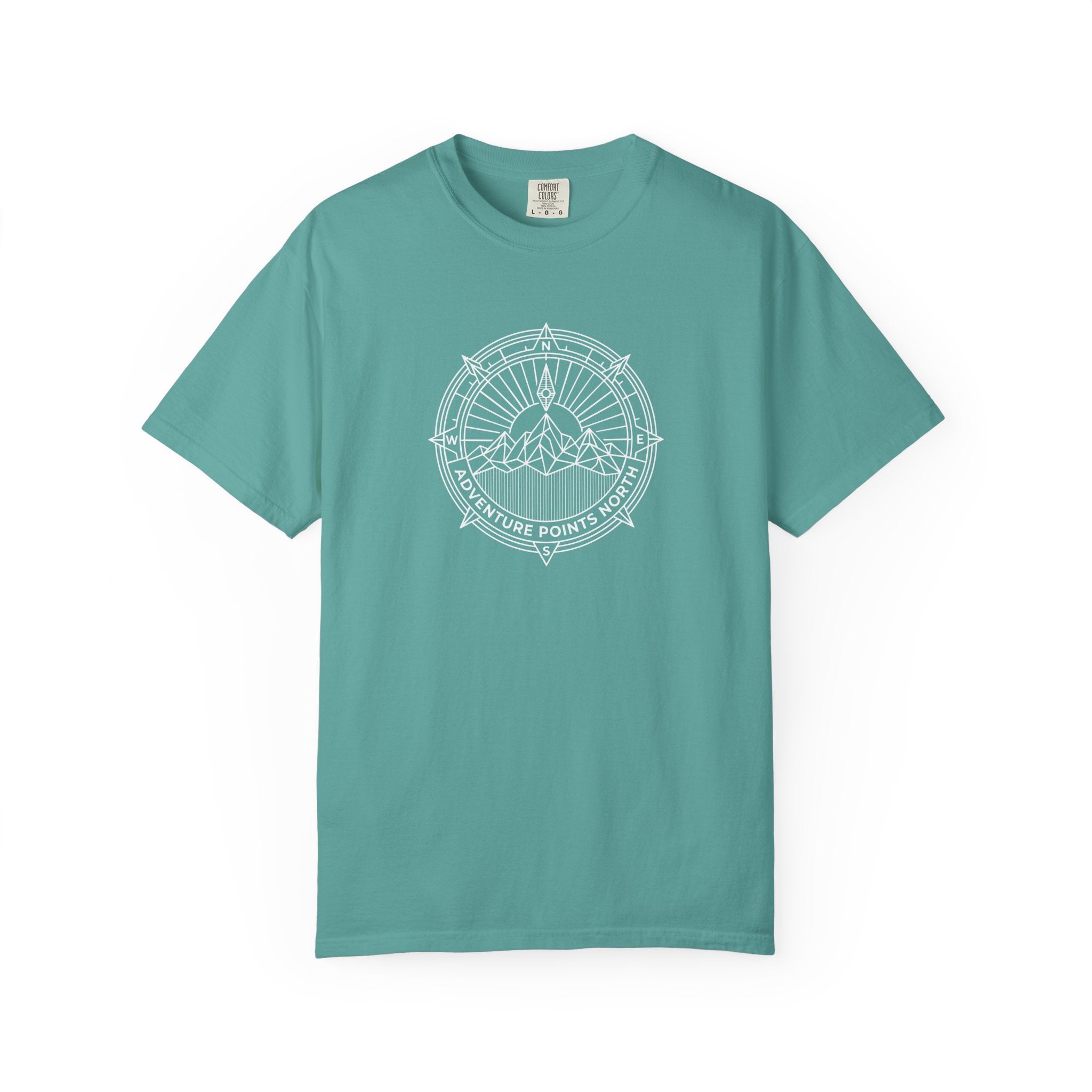 Compass merged with mountain outline Dark