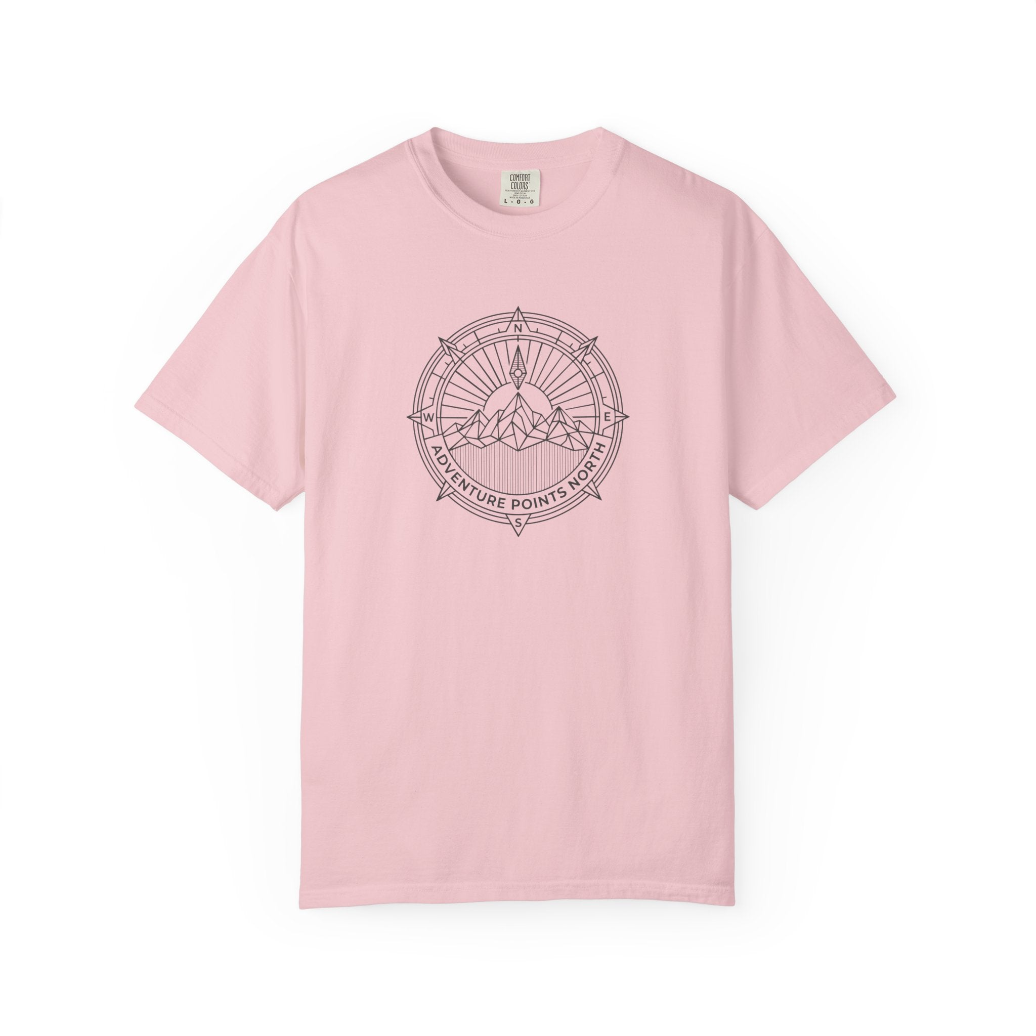 Compass merged with mountain outline