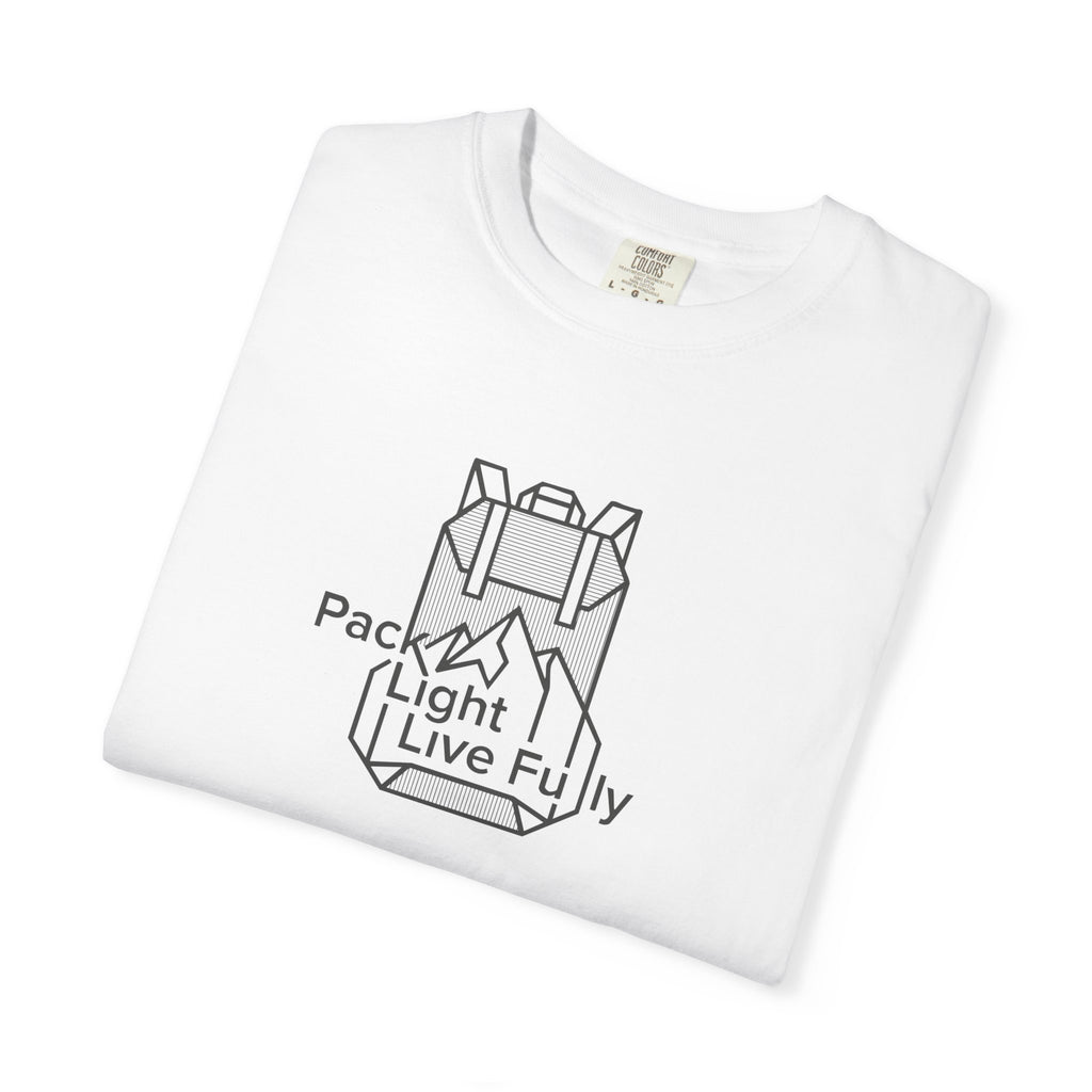 Backpack outline with mountain inside
