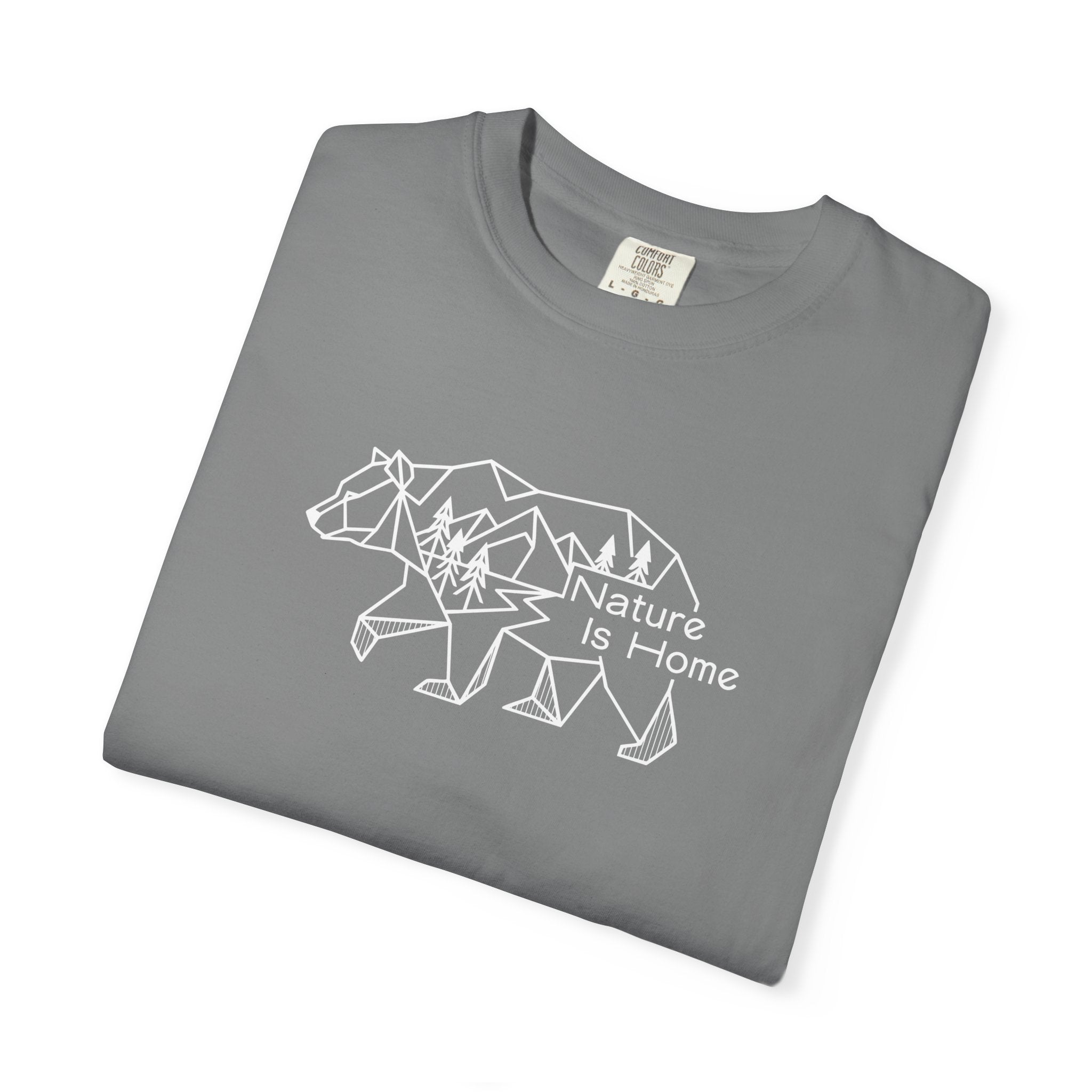 Bear silhouette filled with forest pattern_Nature Is Home Dark