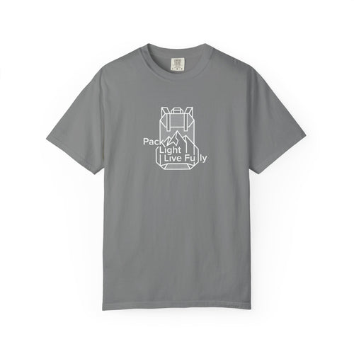 Backpack outline with mountain inside Dark