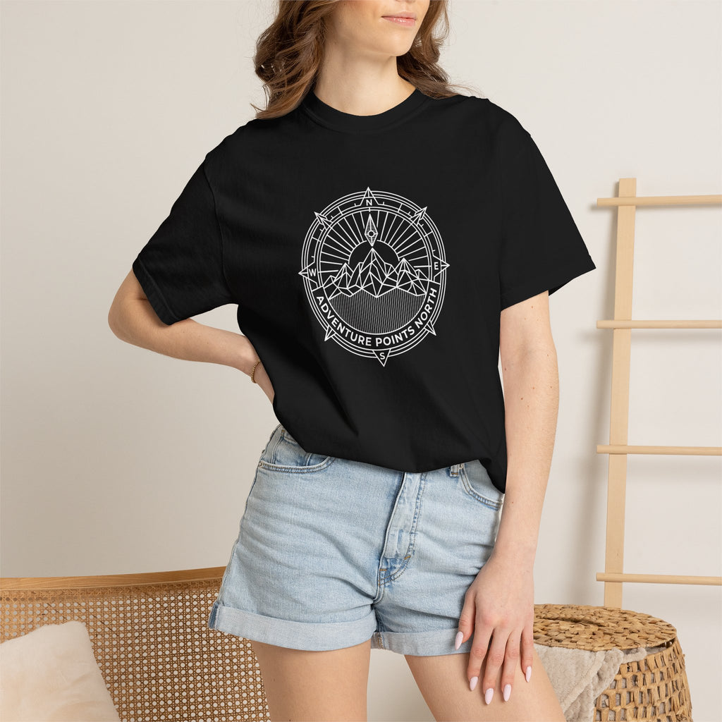 Compass merged with mountain outline Dark
