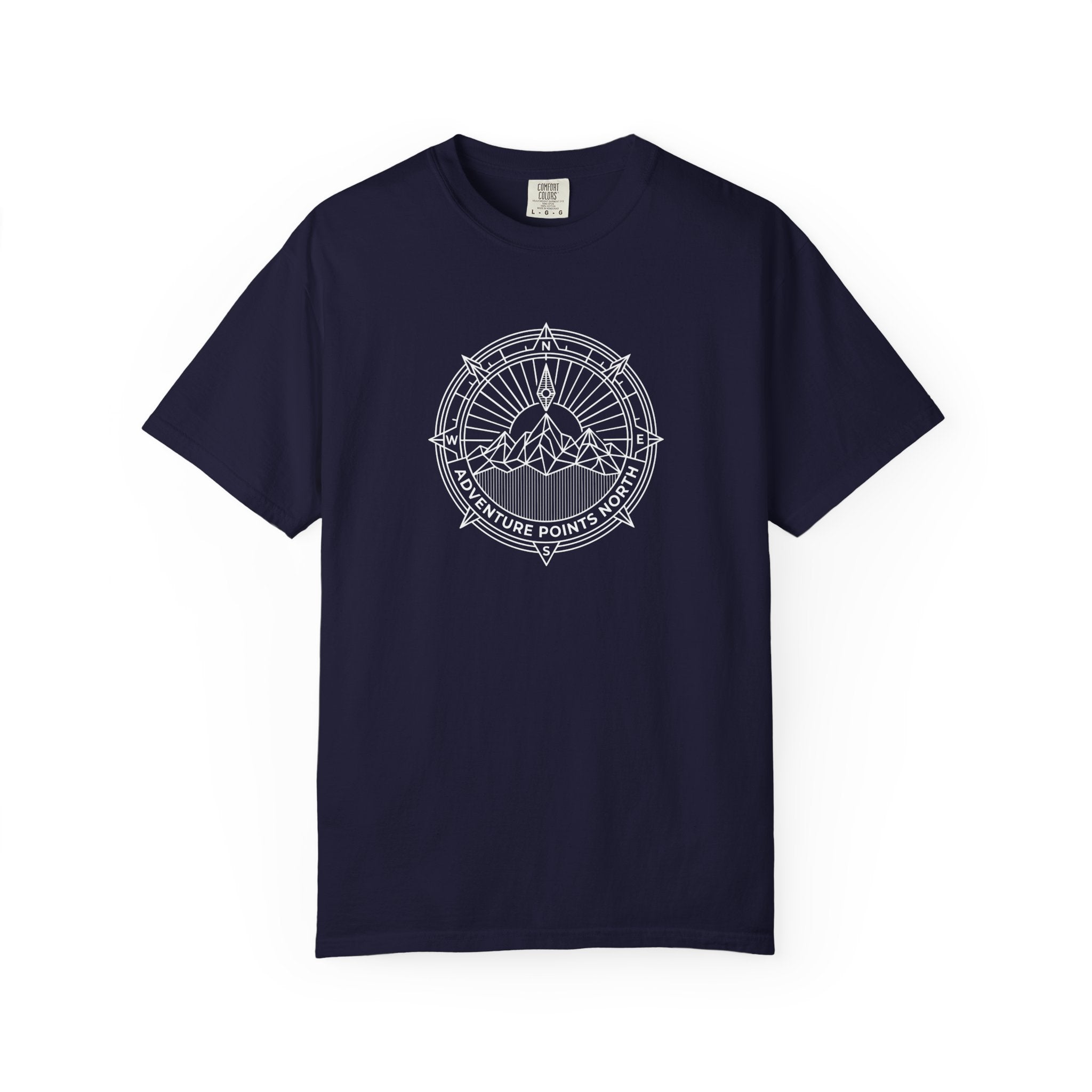 Compass merged with mountain outline Dark