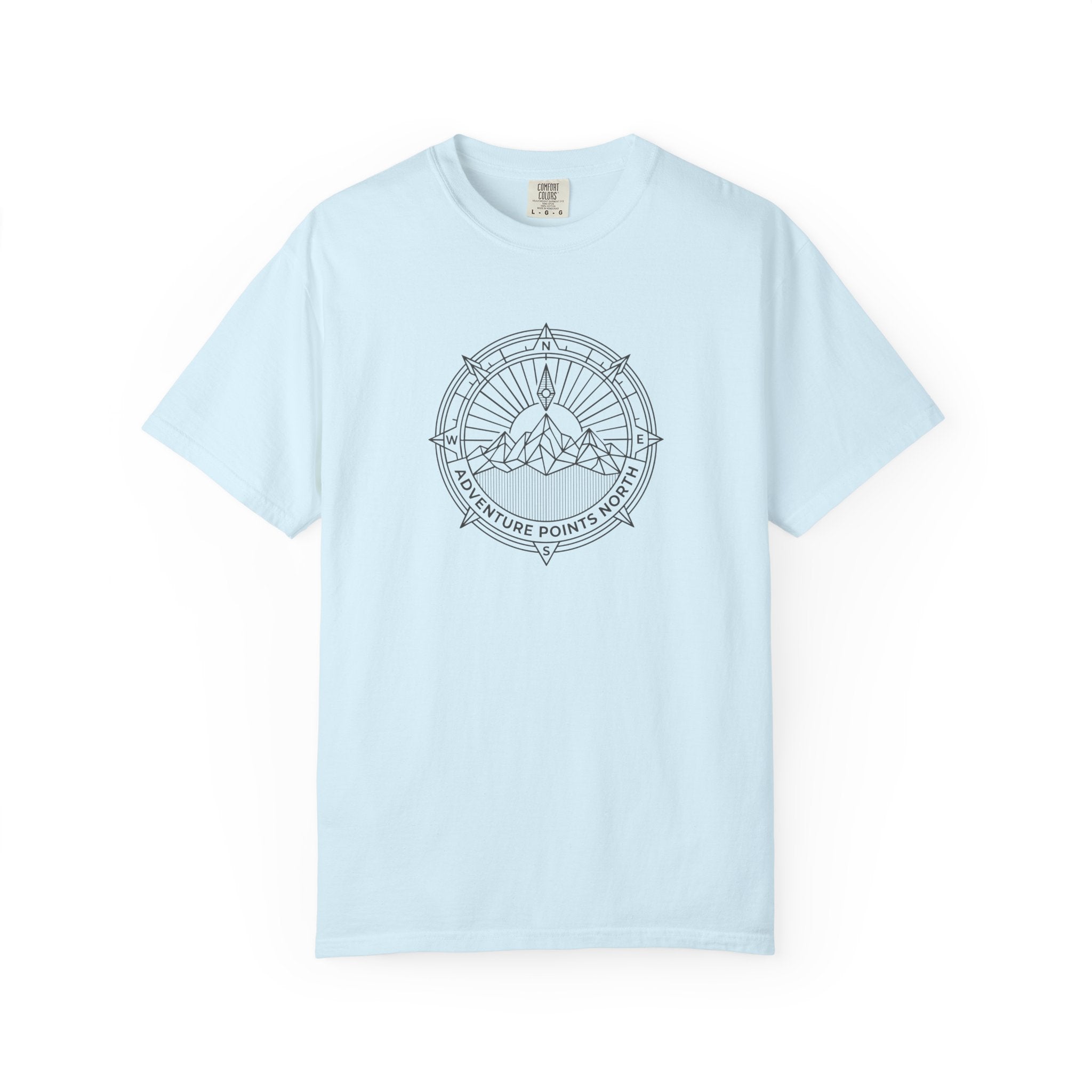 Compass merged with mountain outline