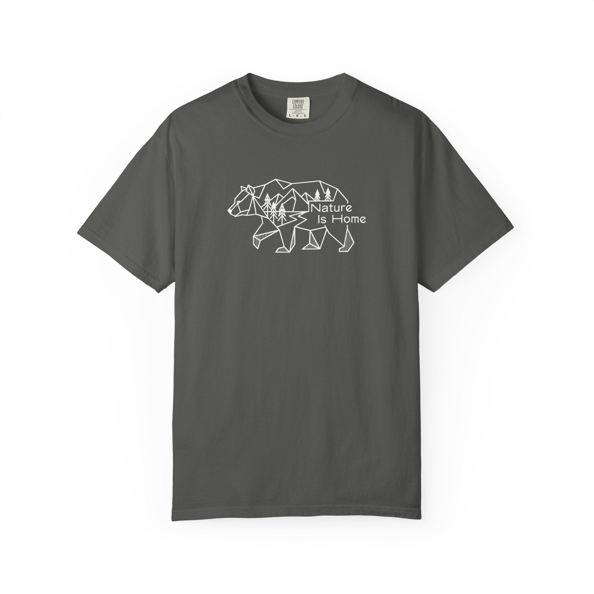 Bear silhouette filled with forest pattern_Nature Is Home Dark