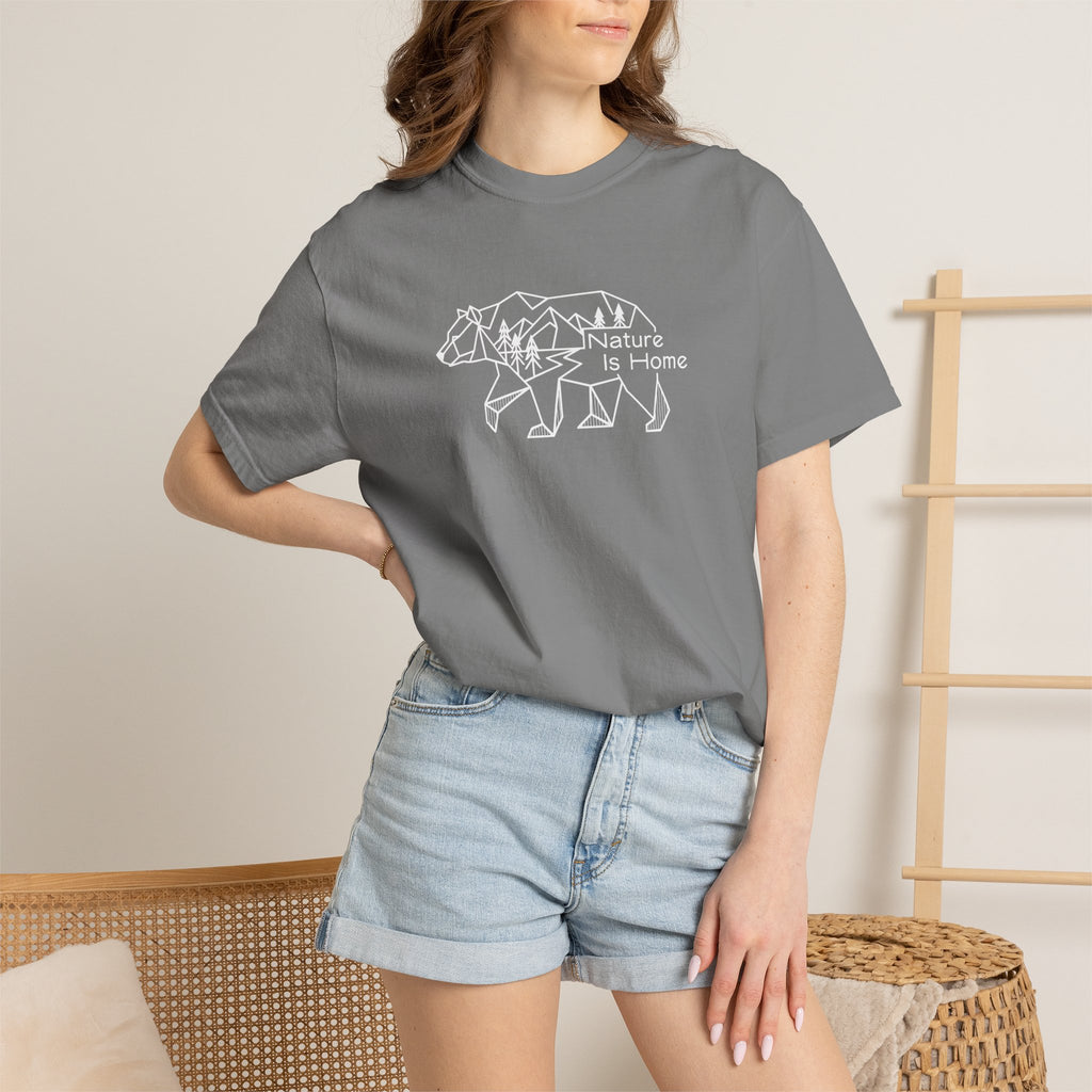 Bear silhouette filled with forest pattern_Nature Is Home Dark