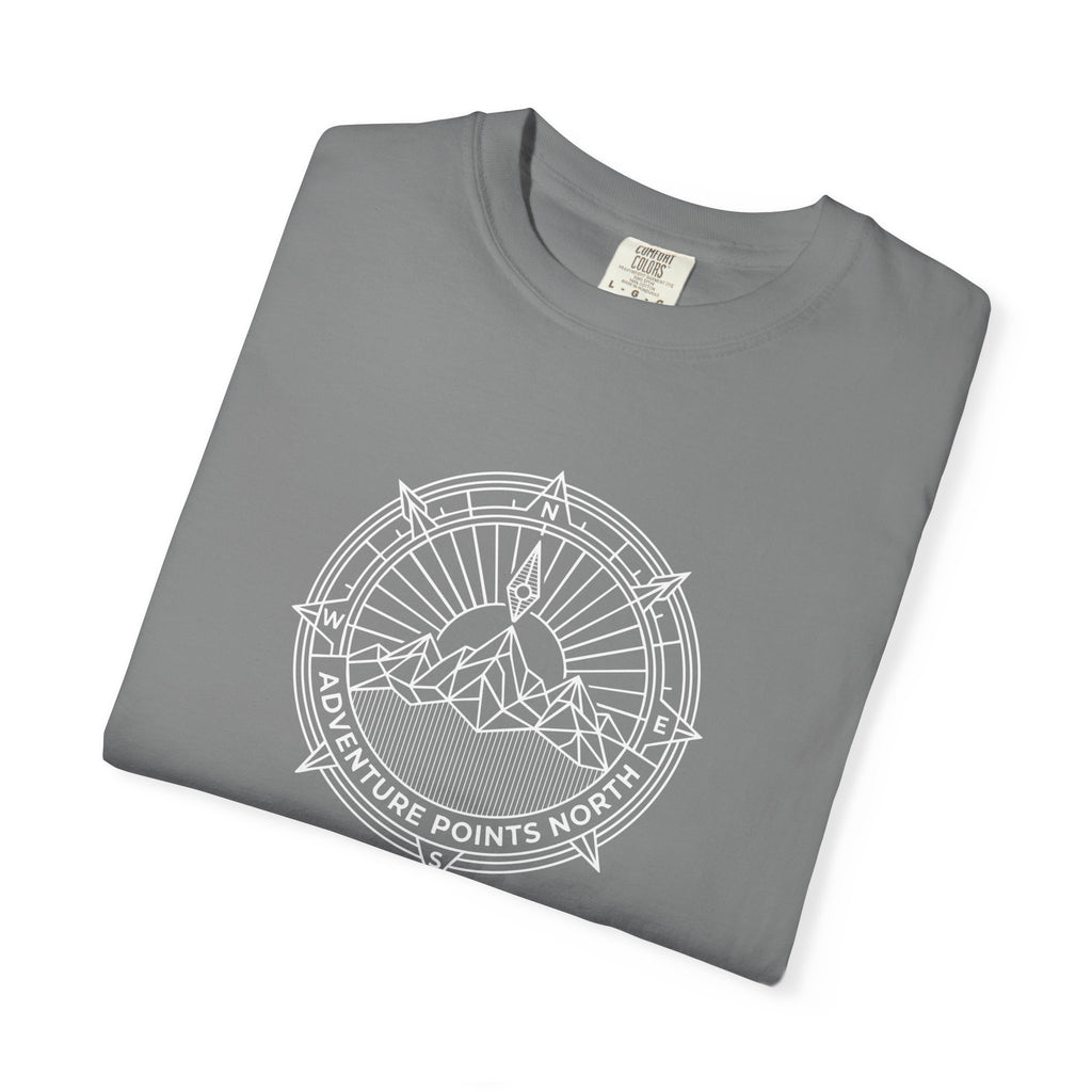 Compass merged with mountain outline Dark