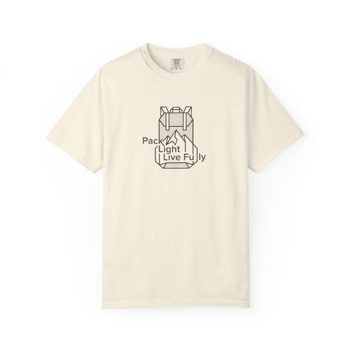 Backpack outline with mountain inside