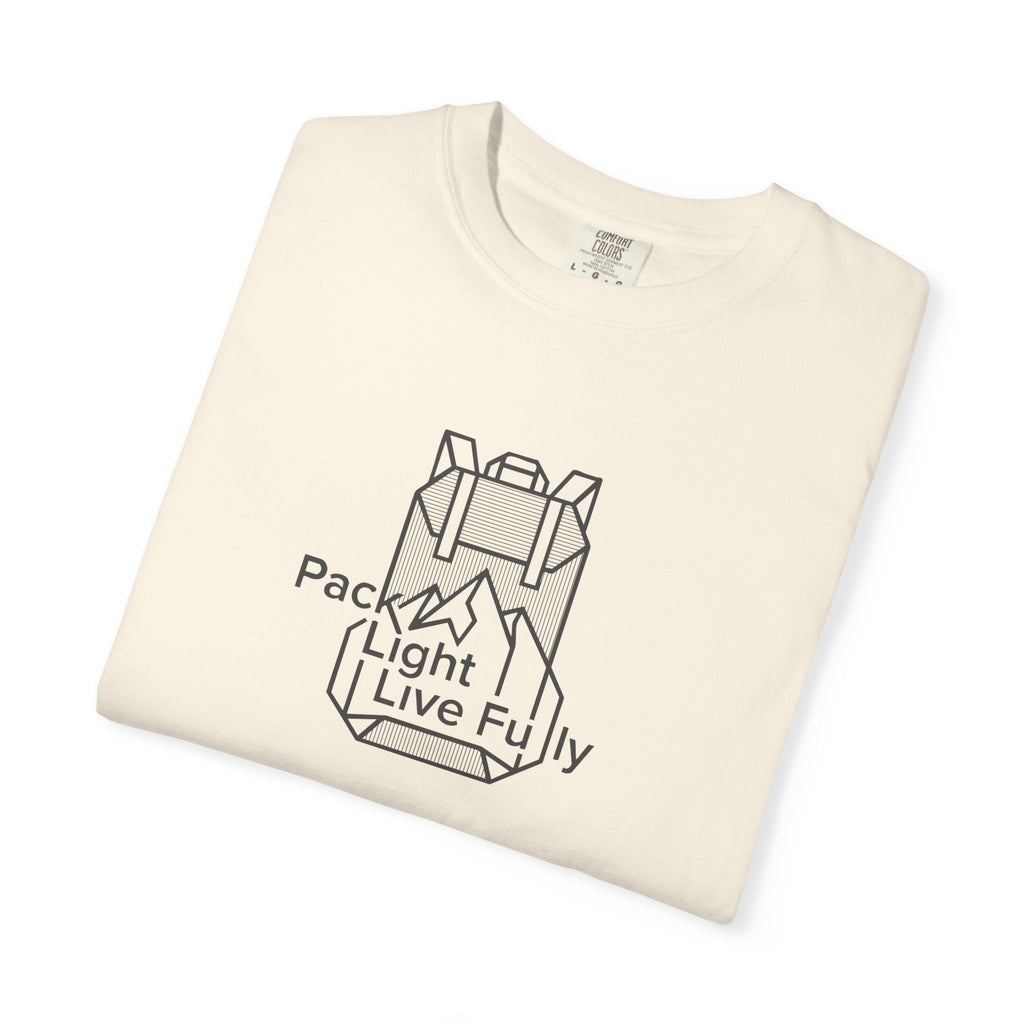 Backpack outline with mountain inside