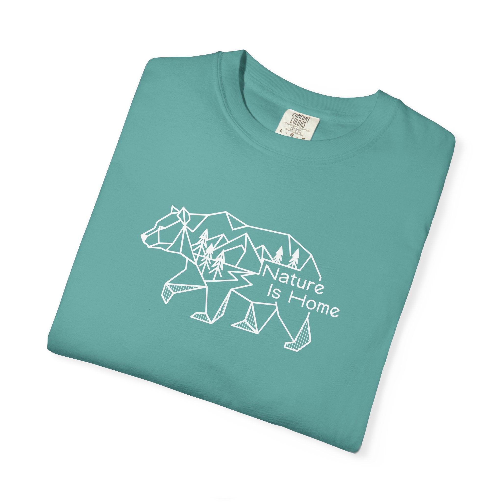 Bear silhouette filled with forest pattern_Nature Is Home Dark