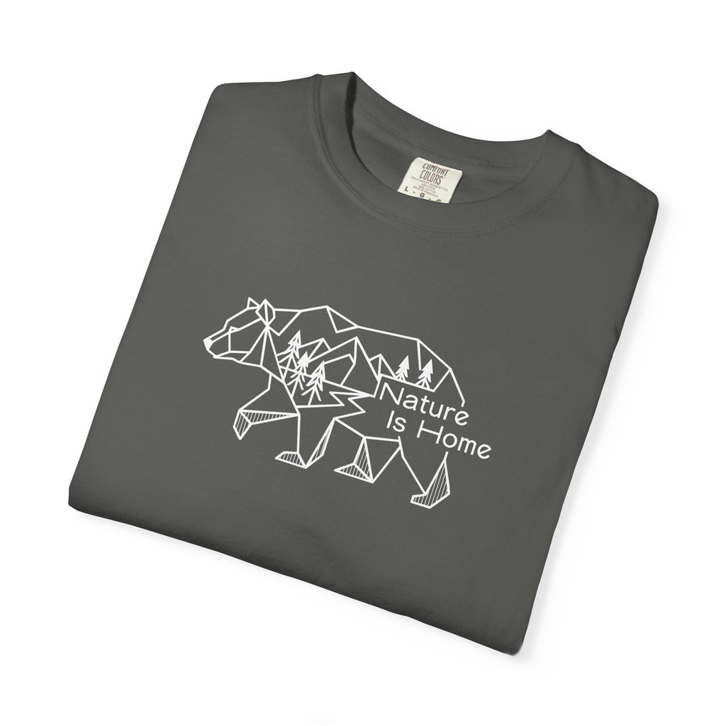 Bear silhouette filled with forest pattern_Nature Is Home Dark