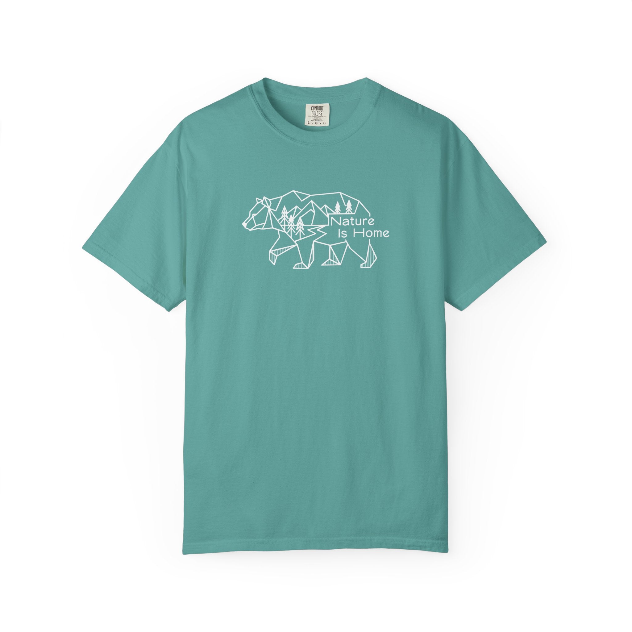 Bear silhouette filled with forest pattern_Nature Is Home Dark