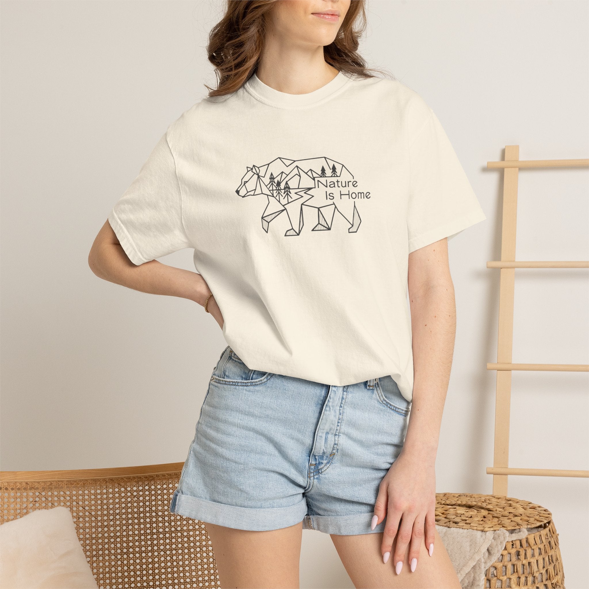 Bear silhouette filled with forest pattern_Nature Is Home