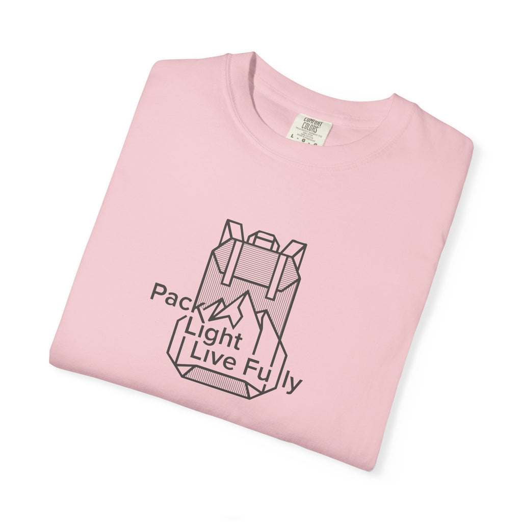 Backpack outline with mountain inside