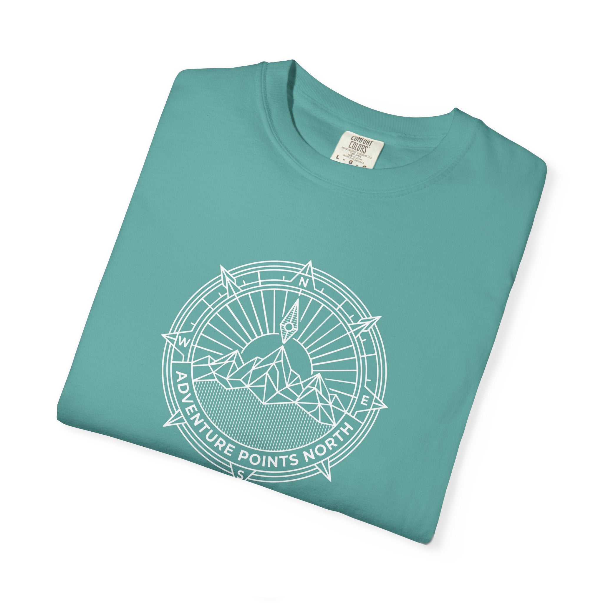 Compass merged with mountain outline Dark