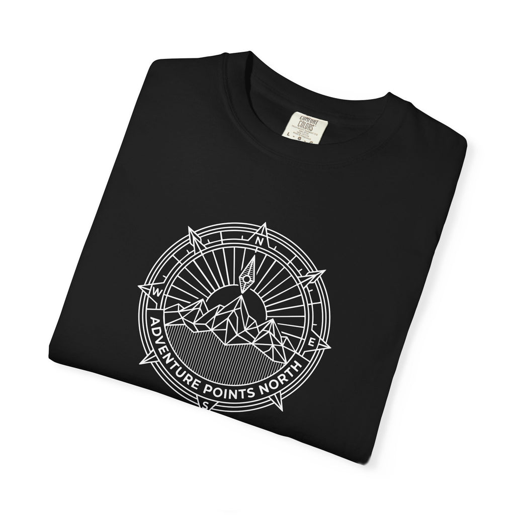Compass merged with mountain outline Dark